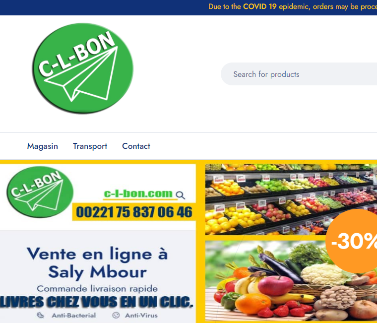 site de vente en ligne de fruit & légume c-l-bon