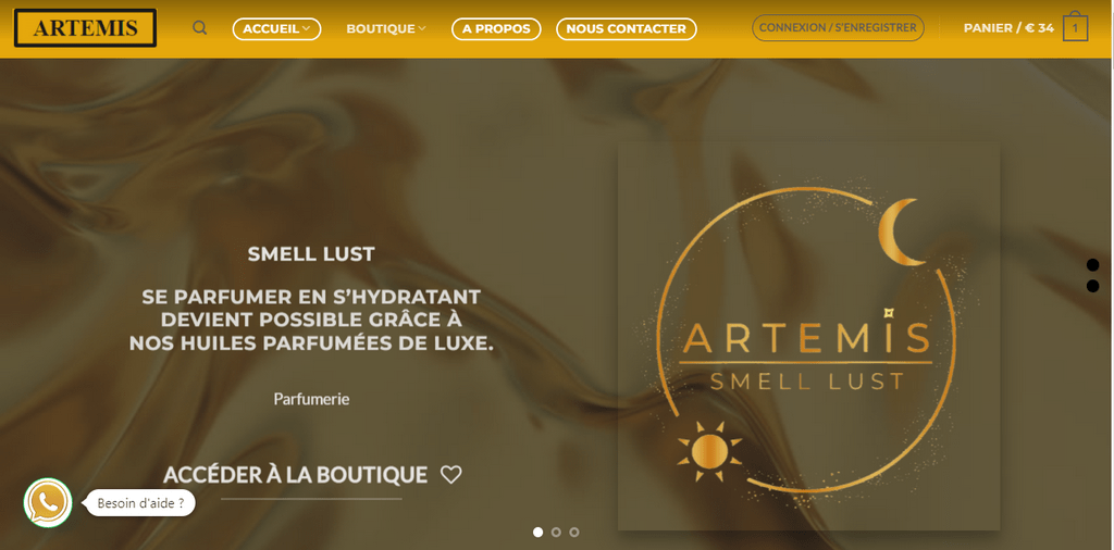 création de site e-commerce artemis-luxury